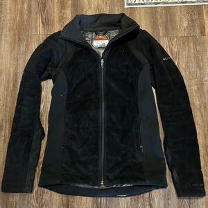 Women’s Columbia Classic Black Fuzzy Zip Up Jacket size S